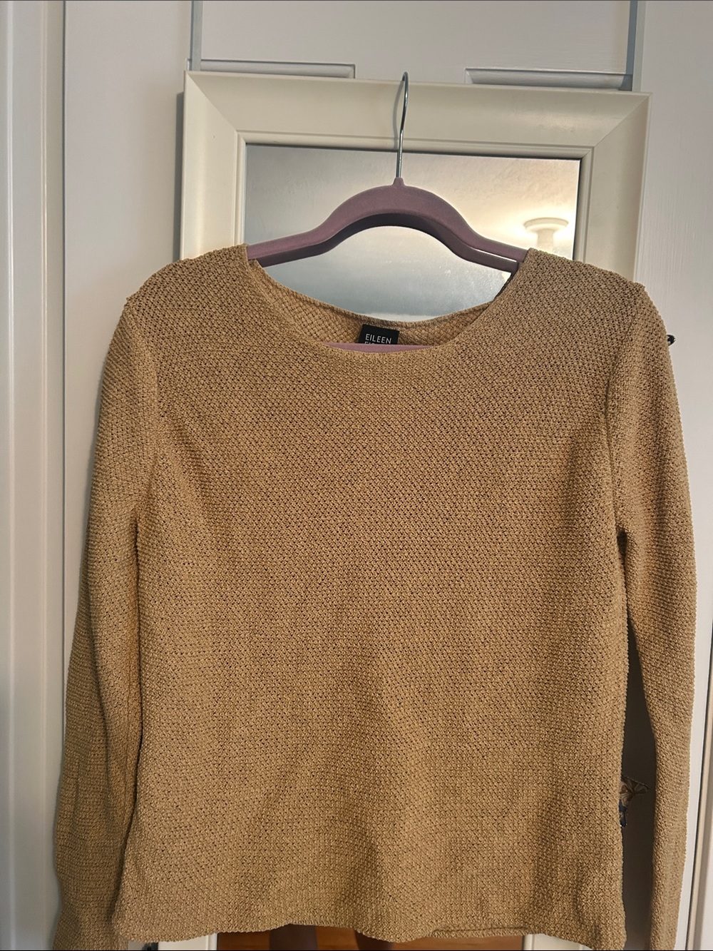 Eileen Fisher Camel/Ginger Crewneck Knit Sweater M